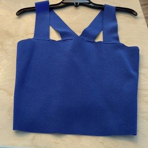 Lucy Paris crop top royal blue MED NEW with tags. Thick straps, V in back. Nice.